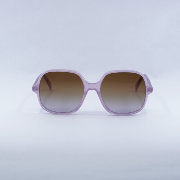 ?️ New Celine CL40244U 78F Sunglasses - Shiny Opal Lilac Frame, Brown Lenses main image 11